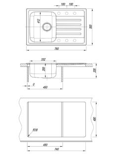 Кухонная мойка Dr. Gans Дуэт 760 графит